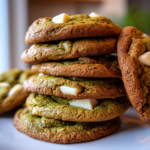 coffee shop style matcha white chocolate cookies chewy