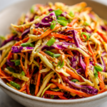 dairy free asian slaw with sesame ginger dressing
