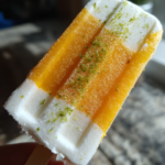 dairy free coconut mango popsicles with lime zest