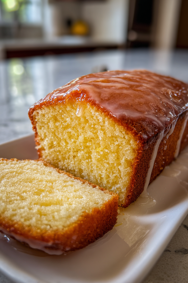 dairy free lemon olive oil cake with glaze