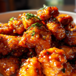 food court style orange chicken with sticky glaze
