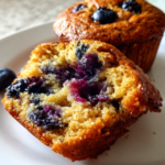 healthy coffee shop style blueberry protein muffins gluten free