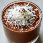 meal prep chocolate chia pudding with coconut milk