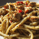 one pot creamy chicken pasta with garlic and herbs