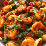 one pot spicy shrimp tomato basil pasta sauce