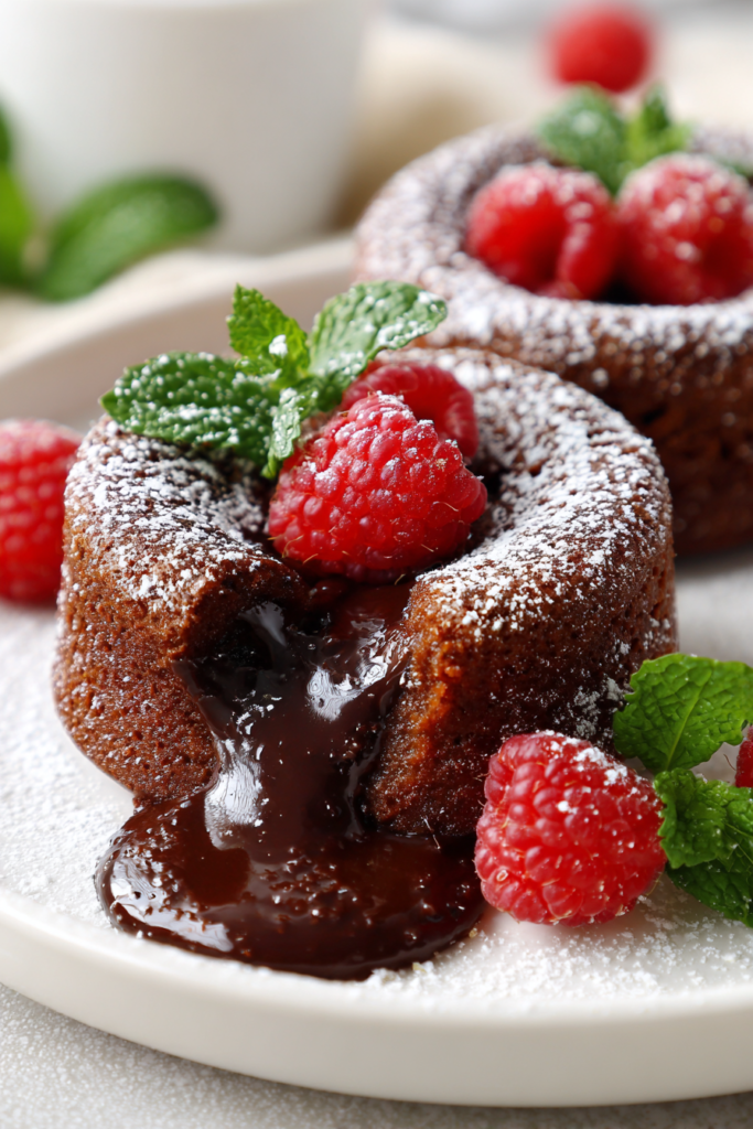 valentine chocolate lava cakes with restaurant style molten centers