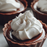 valentine keto chocolate mousse cups with whipped cream topping