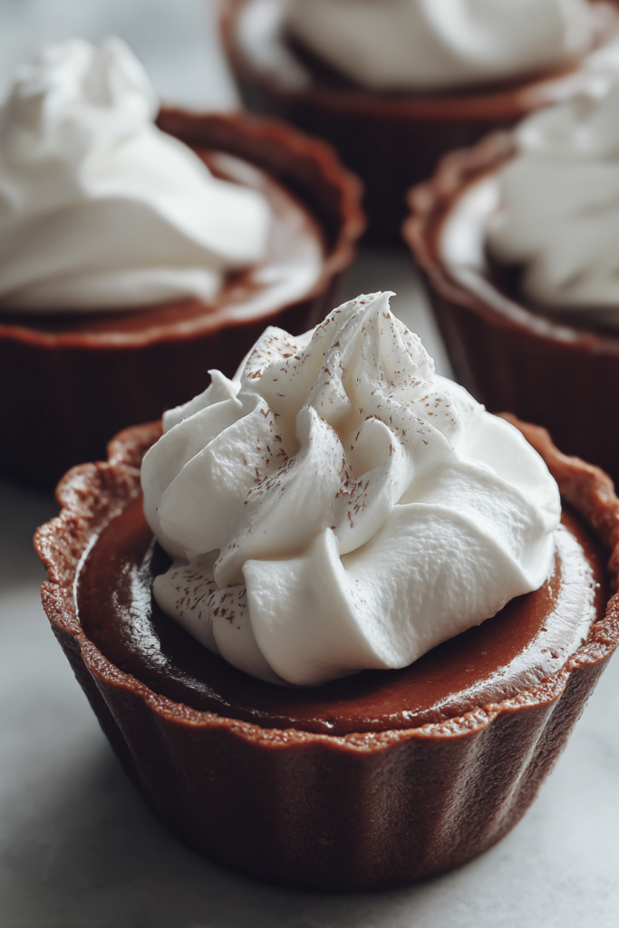 valentine keto chocolate mousse cups with whipped cream topping