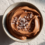 vegan chocolate avocado mousse with vanilla sea salt cacao
