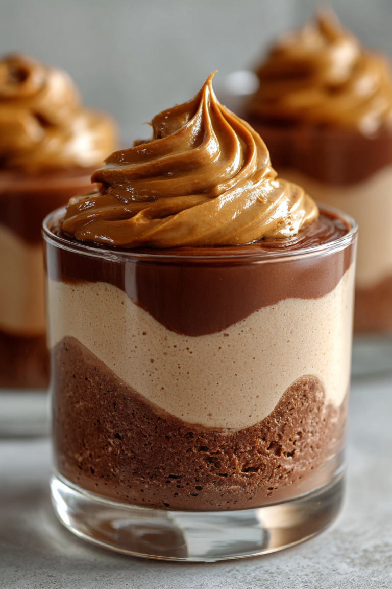 vegan peanut butter chocolate mousse dessert cups rich