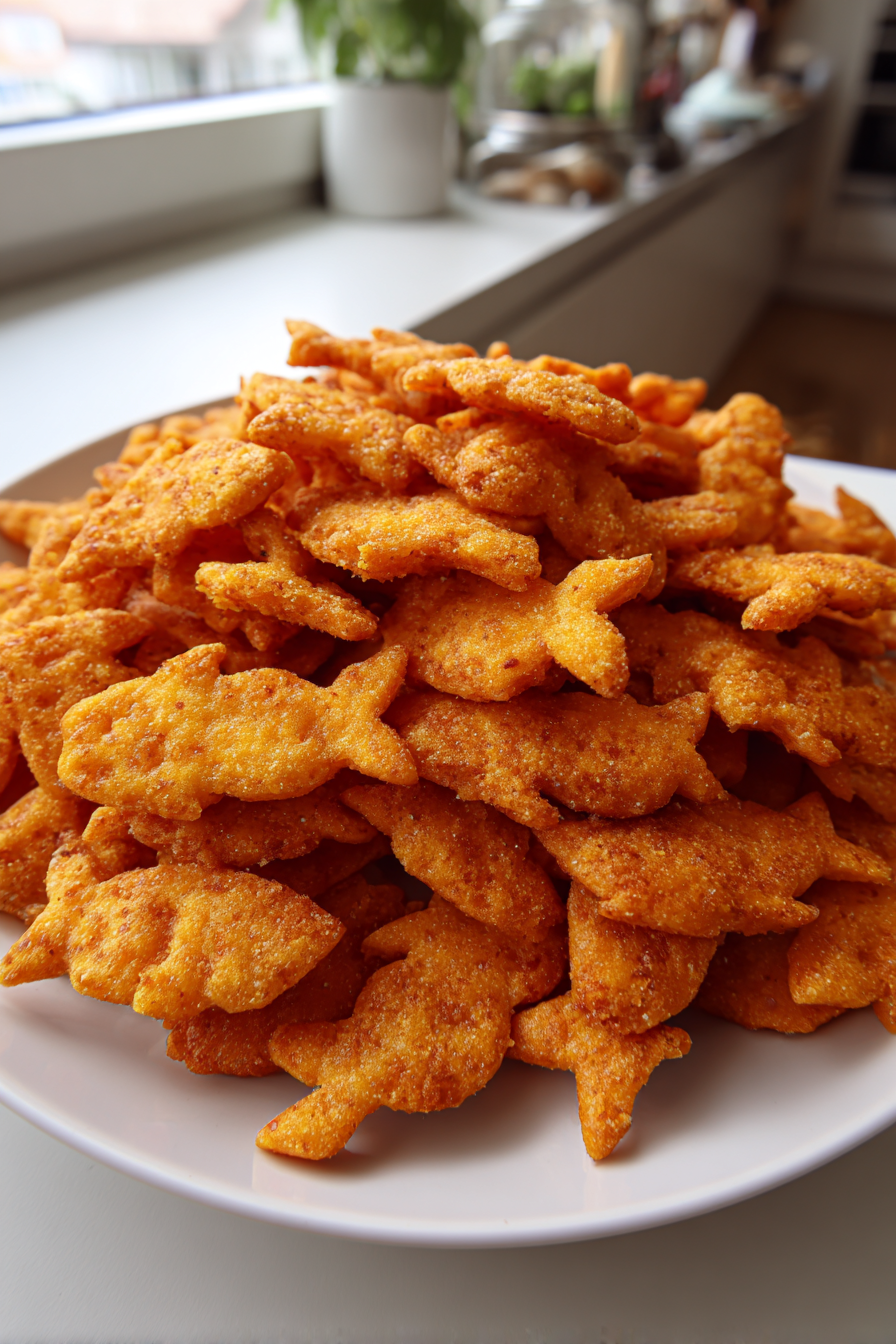 Cheesy Salmon Cat Crackers