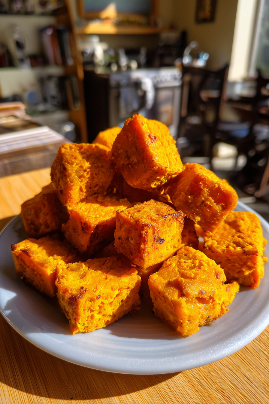 Roasted Butternut Squash Dog Bits