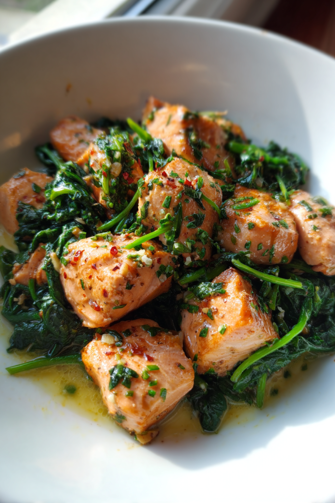 Salmon & Spinach Dog Medley