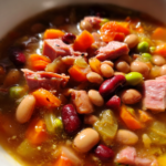 classic ham and bean soup with diced ham hocks