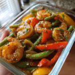 gluten free shrimp stir fry meal prep with ginger garlic