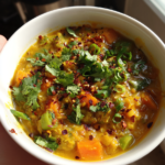 gluten free vegan lentil coconut curry made in one pot