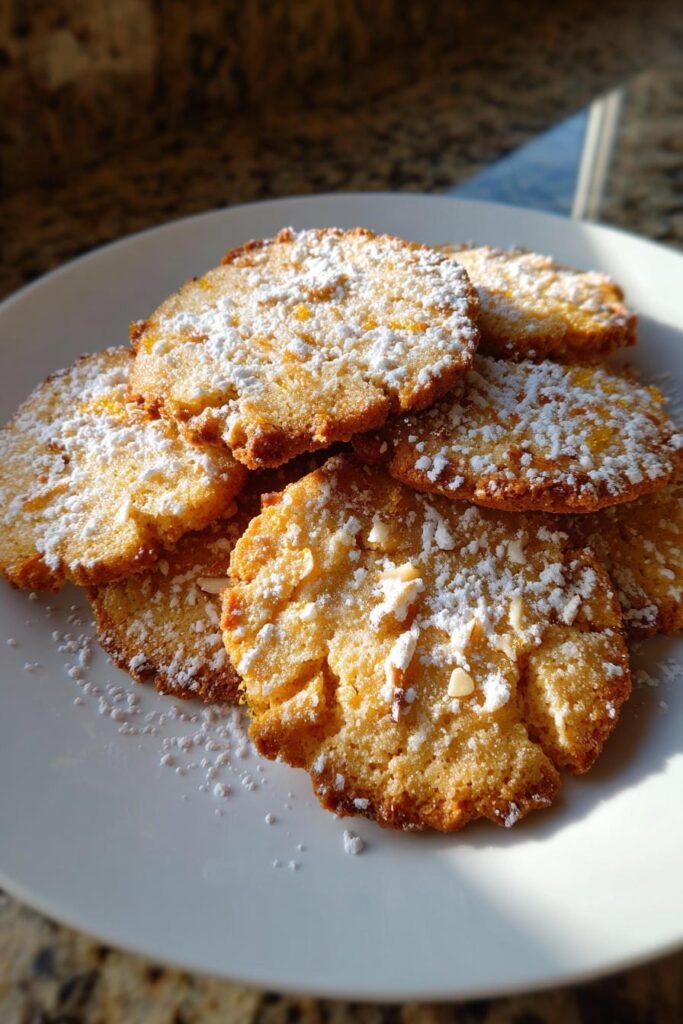 keto cardamom almond flour shortbread cookies with orange zest