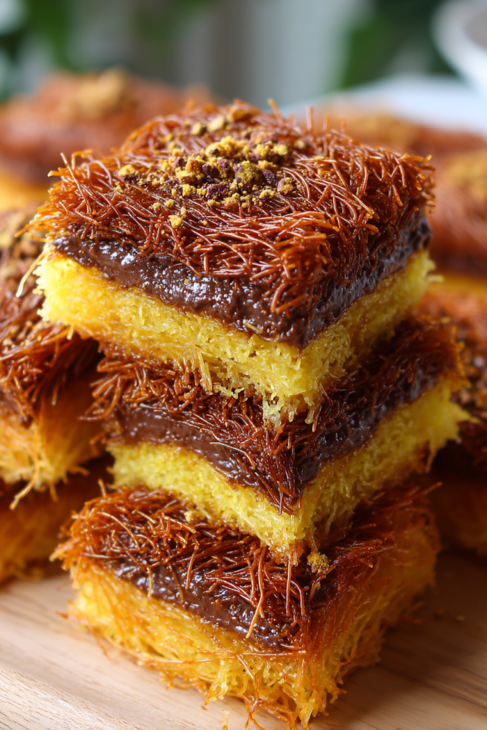 kunafa chocolate dessert