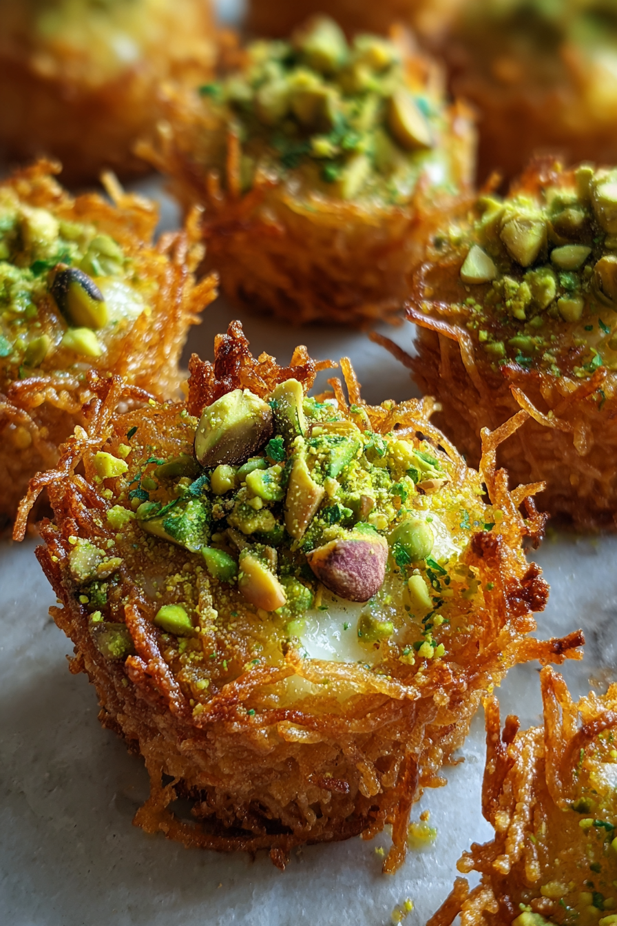pistachio kunafa cups