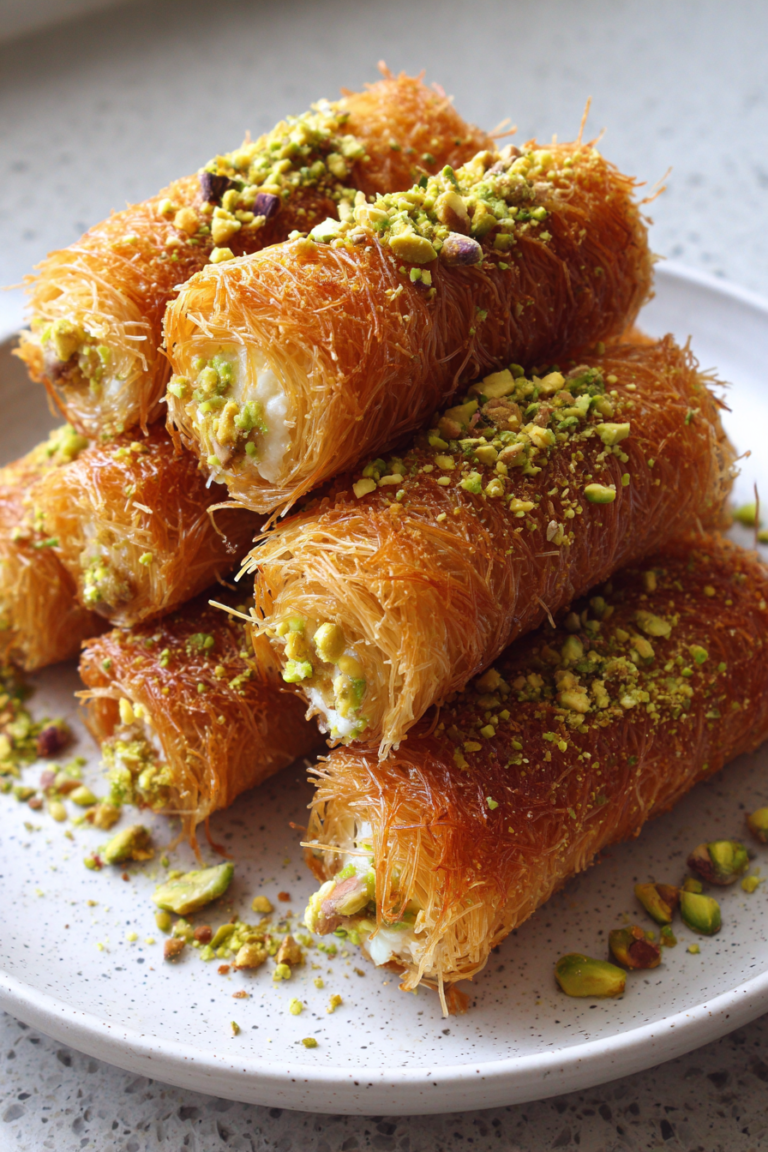 pistachio kunafa rolls