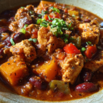 slow cooker gluten free turkey chili with beans smoky spices