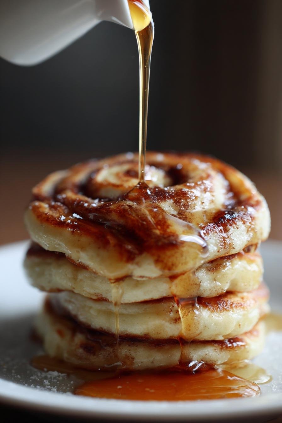 Brown Butter Cinnamon Roll Pancakes
