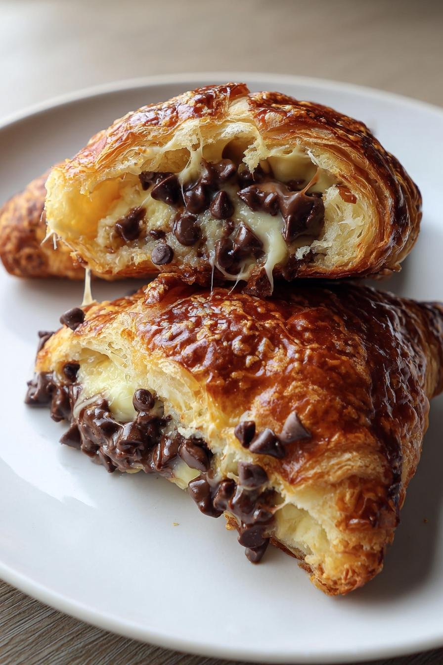 Chocolate Chip Cookie Dough Croissant Bombs
