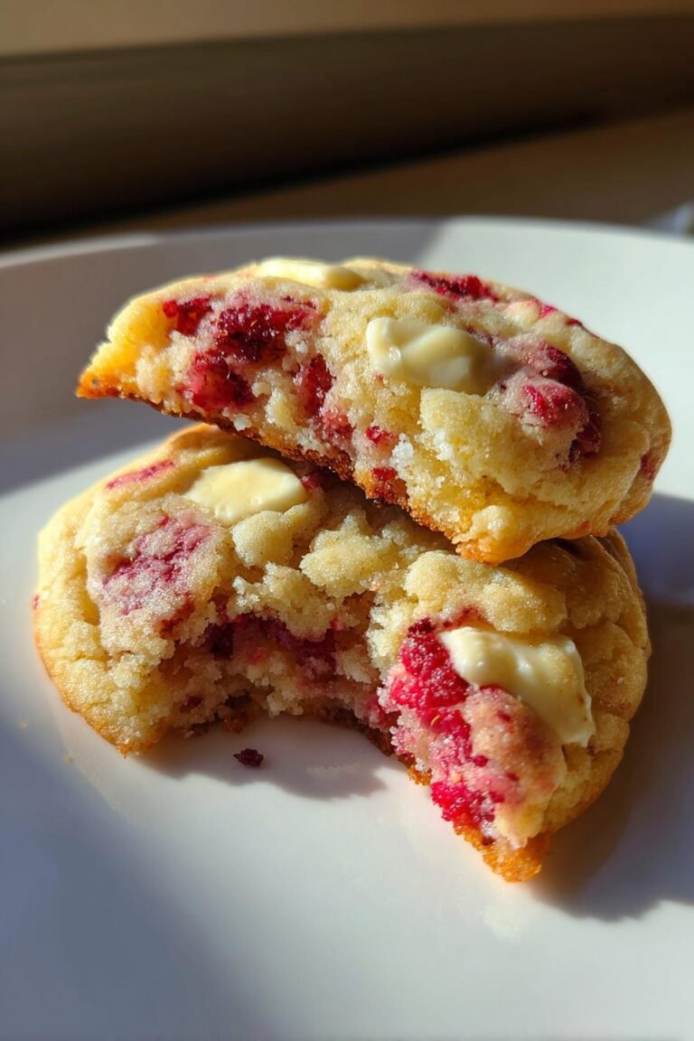 White Chocolate Raspberry Cheesecake Cookies